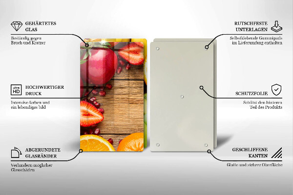 De vidrio templado Fruta fresca