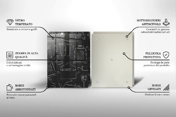 De vidrio templado Accesorios de cocina de dibujos animados