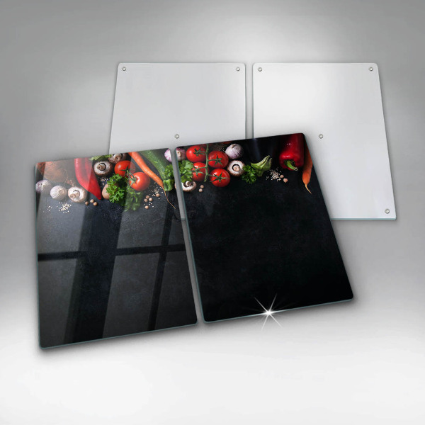 De vidrio templado Verduras coloridas