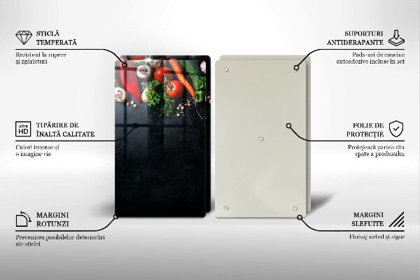 De vidrio templado Verduras coloridas