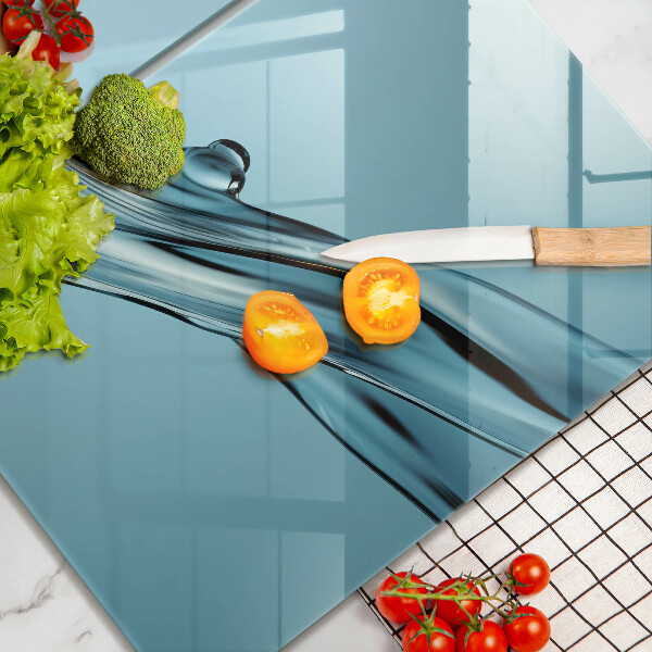 De vidrio templado Agua sobre un fondo azul