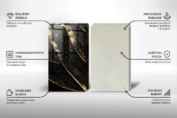 De vidrio templado Hoja de oro