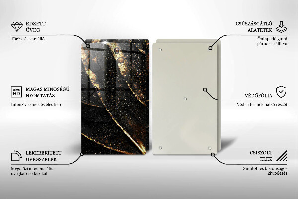 De vidrio templado Hoja de oro