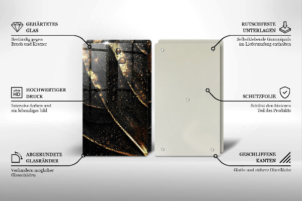 De vidrio templado Hoja de oro