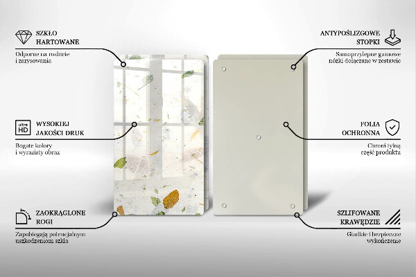 De vidrio templado Hojas cayendo