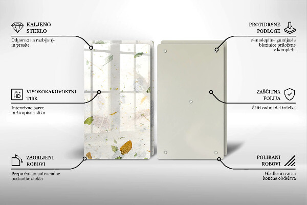 De vidrio templado Hojas cayendo