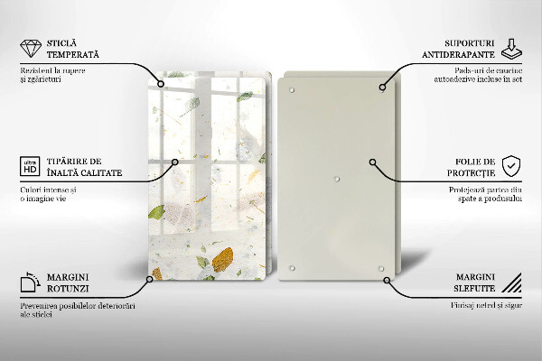 De vidrio templado Hojas cayendo