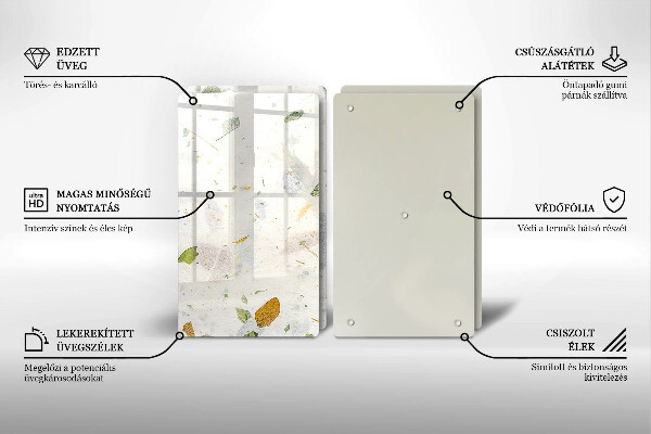 De vidrio templado Hojas cayendo
