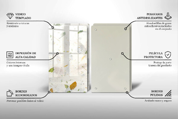 De vidrio templado Hojas cayendo