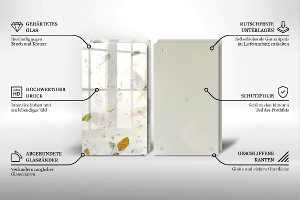 De vidrio templado Hojas cayendo