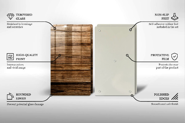 De vidrio templado Textura de madera