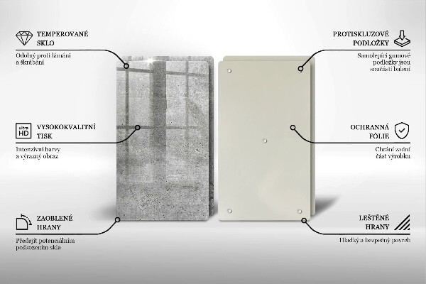 De vidrio templado Textura de hormigón