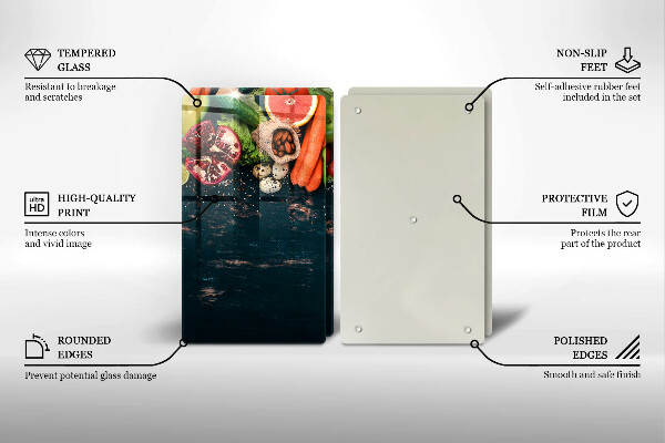 De vidrio templado Frutas y vegetales