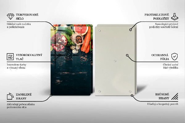 De vidrio templado Frutas y vegetales