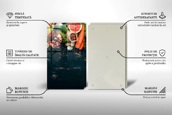 De vidrio templado Frutas y vegetales