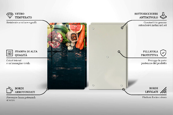 De vidrio templado Frutas y vegetales