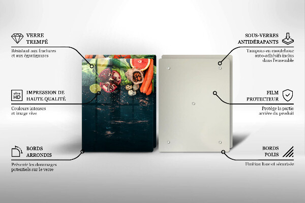 De vidrio templado Frutas y vegetales