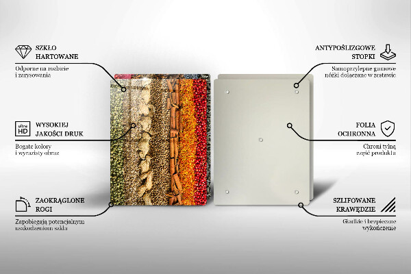 De vidrio templado Especias coloridas