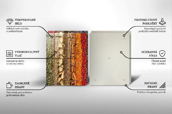 De vidrio templado Especias coloridas