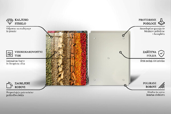 De vidrio templado Especias coloridas
