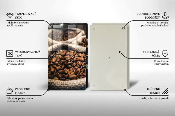 De vidrio templado Bolsas de granos de café