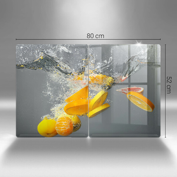 De vidrio templado Limones en agua