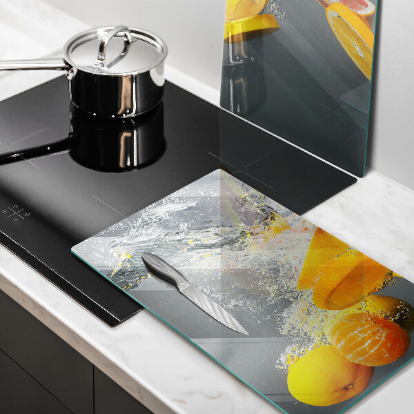 De vidrio templado Limones en agua