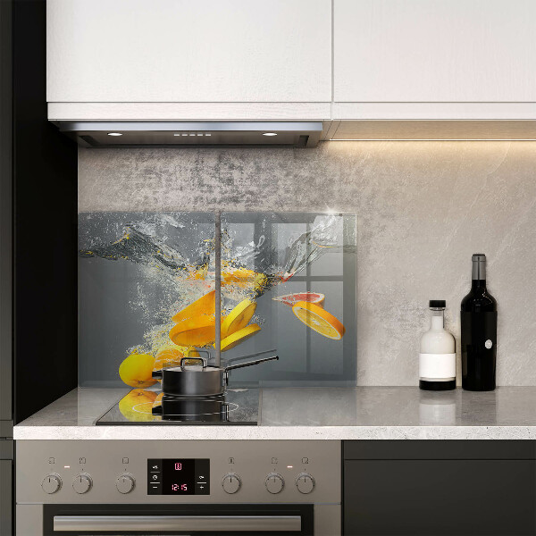 De vidrio templado Limones en agua