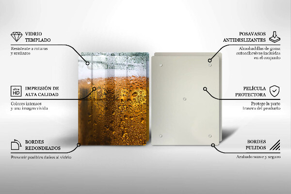 De vidrio templado Vaso de cerveza mojado