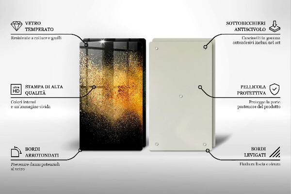 De vidrio templado Especias coloridas