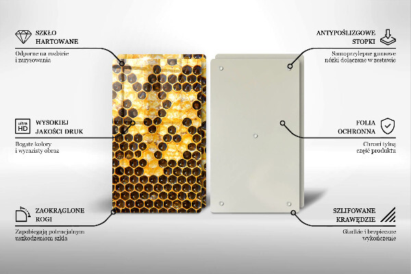 De vidrio templado Panal