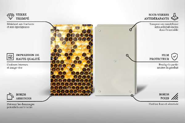 De vidrio templado Panal
