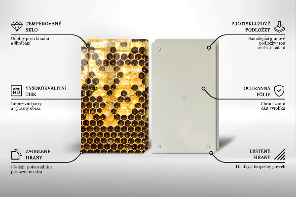 De vidrio templado Panal