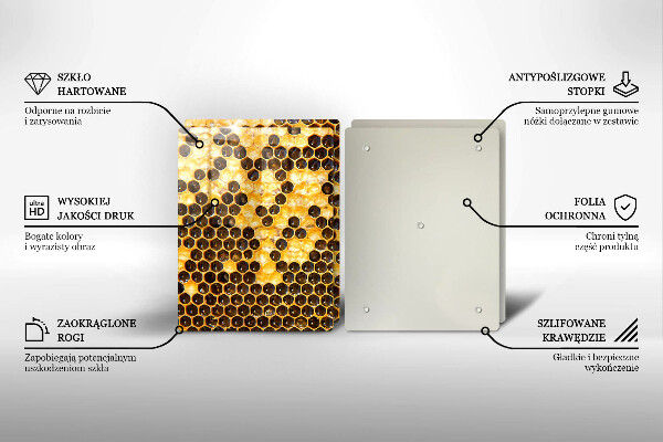 De vidrio templado Panal