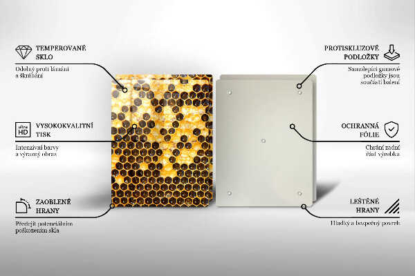De vidrio templado Panal