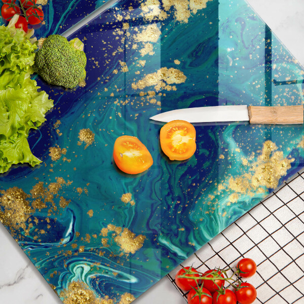 De vidrio templado Abstracción con oro