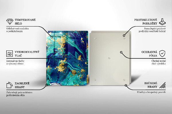 De vidrio templado Abstracción con oro