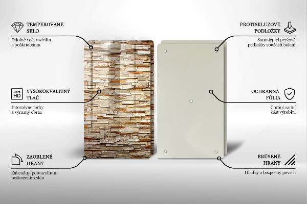 De vidrio templado Textura de piedras decorativas