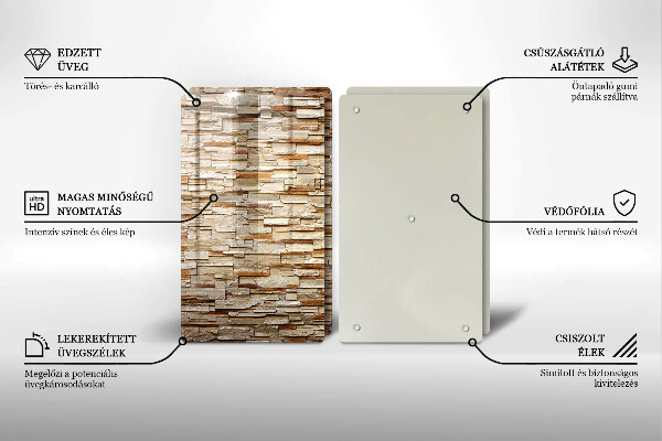 De vidrio templado Textura de piedras decorativas