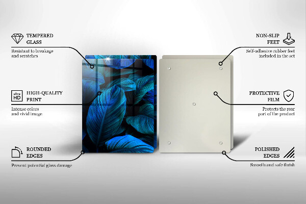 De vidrio templado Hojas de vegetación de la selva