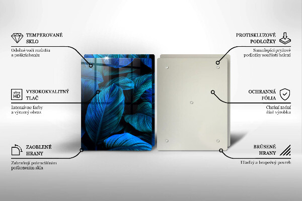 De vidrio templado Hojas de vegetación de la selva