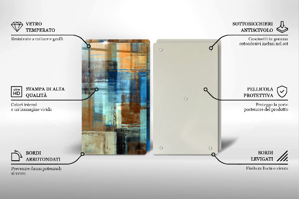 De vidrio templado Fondo pintado