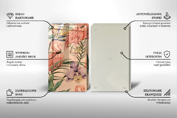 De vidrio templado Ilustración de flamencos