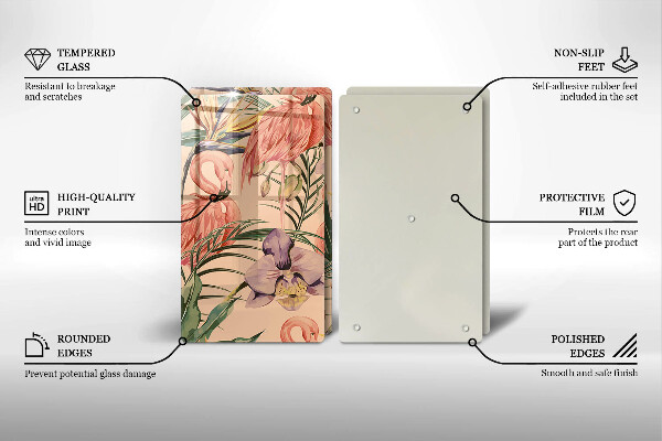 De vidrio templado Ilustración de flamencos