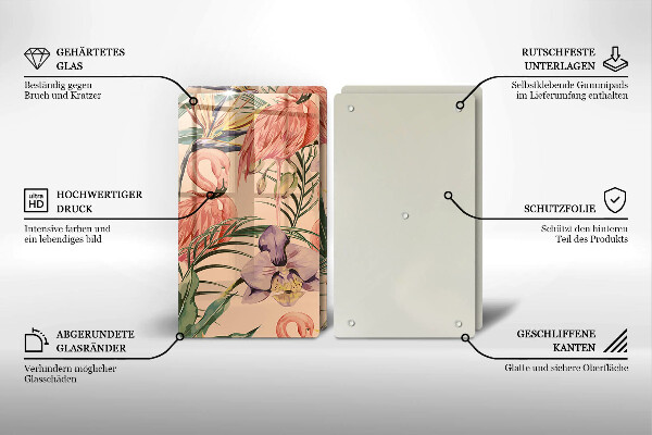 De vidrio templado Ilustración de flamencos