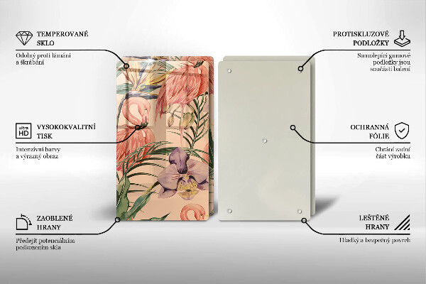 De vidrio templado Ilustración de flamencos