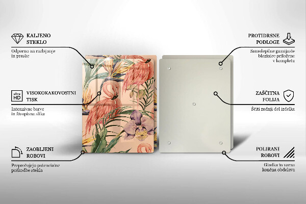 De vidrio templado Ilustración de flamencos