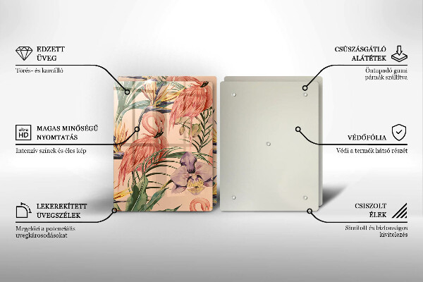 De vidrio templado Ilustración de flamencos