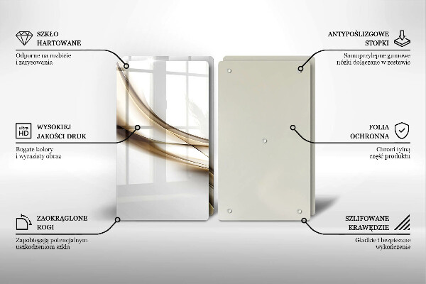 De vidrio templado Abstracción de líneas suaves