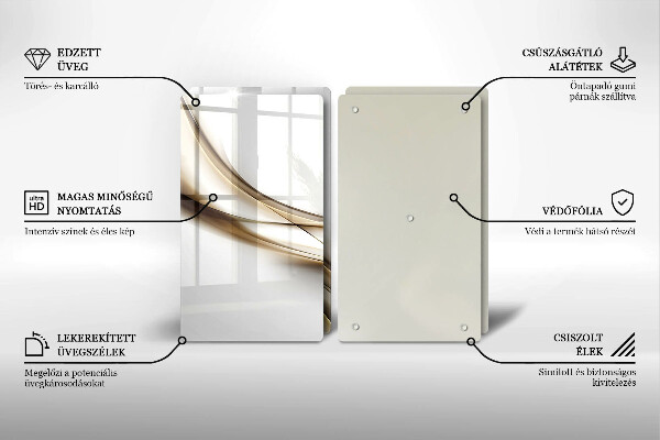 De vidrio templado Abstracción de líneas suaves